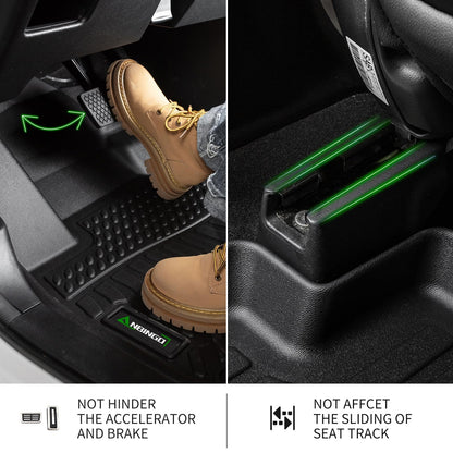 ANBINGO® Floor Mats & Backseat Cargo Liner for Kia Seltos 2024 2025 2026, TPE All Weather Mats 2024 2025 2026 Seltos S, LX, EX, X-Line, Cargo Tray in The Highest Position (Only for U.S.A. and Canada)