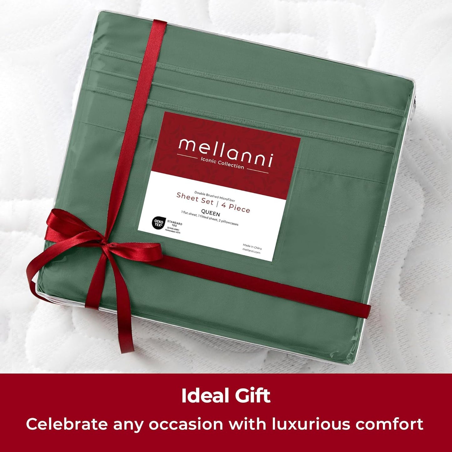 Mellanni Twin XL Sheets Set - 3 PC Hotel Luxury Bedding | Extra Soft, Cooling, Wrinkle-Resistant (Emerald Green)