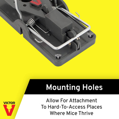 Victor Power-Kill Humane Mouse Traps M393SSR - 6 Easy Set,Reusable,Power-Kill Victor Mouse Traps,(Pack of 6)