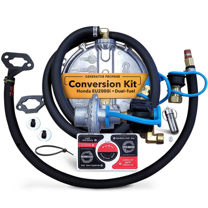 Hutch Mountain Generator Propane Conversion Kit Honda EU2000i - Dual-Fuel Conversion for Propane & Gasoline - Portable Generator Backup Kit for Home Emergencies, Camping, and RVs
