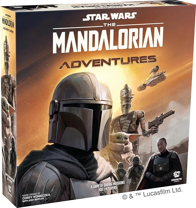 Asmodee Star Wars: The Mandalorian Adventures Board Game - Cooperative Missions Inspired by Season 1 Strategy Game for Kids and Adults Ages 12+ 1-4 Players 30-60 Minute Playtime