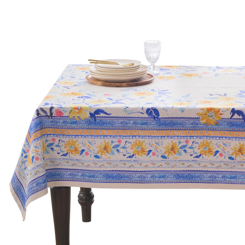 Maison d' Hermine Table Cloth Rectangle Table 100% Cotton 70 x 120 Inches Tablecloth Reusable Decorative for Dining Kitchen Room Farmhouse Home Gifts for Mothers Day Spring Summer - Girassol
