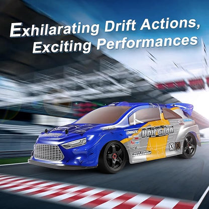 HAIBOXING 2197 RC Drift Cars 1/18 Scale High Speed Performance with Gyro 2.4GHz Remote Control Cars 28 KM/H RTR for Kids and Adults Electric Powered 4WD RC Rally Car with 2 Rechargeable Batteries