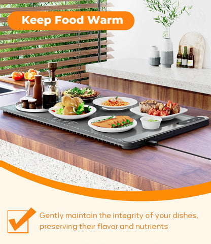 Food Warming Mat for Buffet, Upgrade Graphene Warming, 6 Level Adjustable