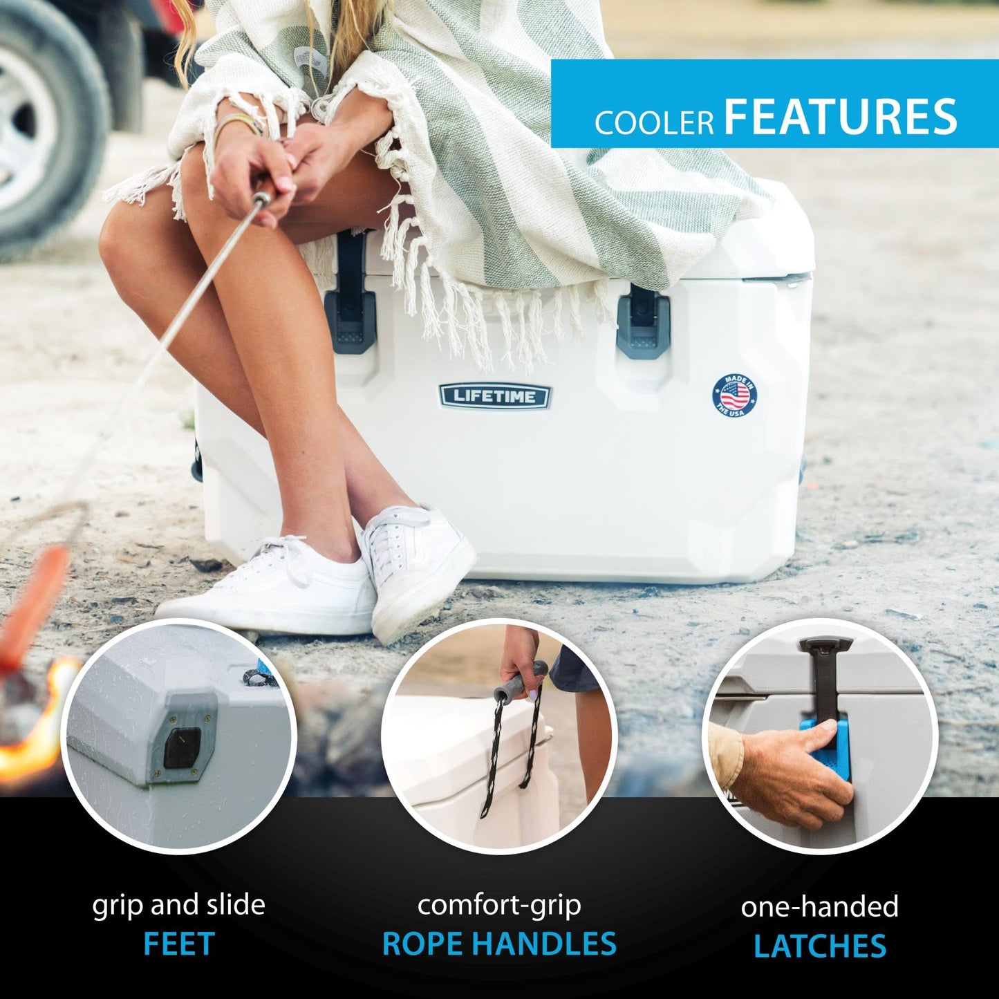Lifetime 65 Quart Hard Cooler, High Performance Ice Chest