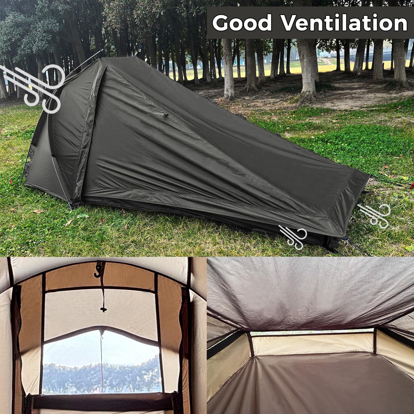 Onewind Ultralight One Person Tent and Ground Backpack Rain Cover,