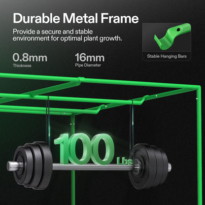 VIVOSUN S848 4x8 Grow Tent 96"x48"x80" High Reflective Mylar Tents with Observation Window and Floor Tray for Hydroponics Indoor Plant for VS4000/VSF4300