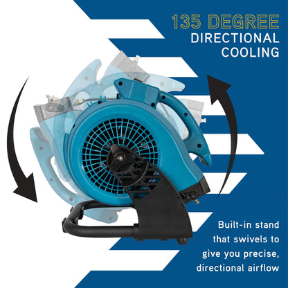 XPOWER Misting Fan FM-48, Outdoor Cooling, Heavy Duty, Powerful, High Velocity, 3-Speed, Ideal for Camping, Patios, Picnics, & More