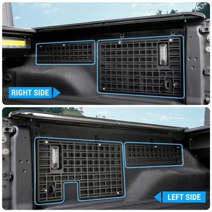 Utiiy Side Molle Panel Compatible with 2019-2024 Jeep Gladiator JT Bed Storage Cargo Rack Truck Bed Organizer No Drilling Fits for Gladiator Accessories