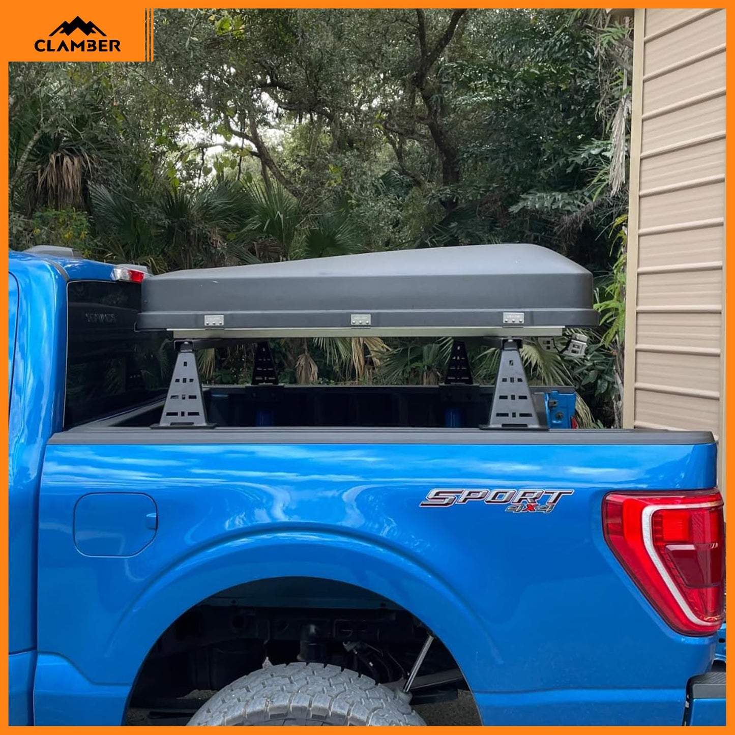 CLAMBER Cross Bar for Full-Size Pickup Truck, Adjustable Ladder Racks Overland Bed Bars Bed Racks Compatible with Ford F-Series, Silverado, Sierra, Ram, Titan & XD, Tundra