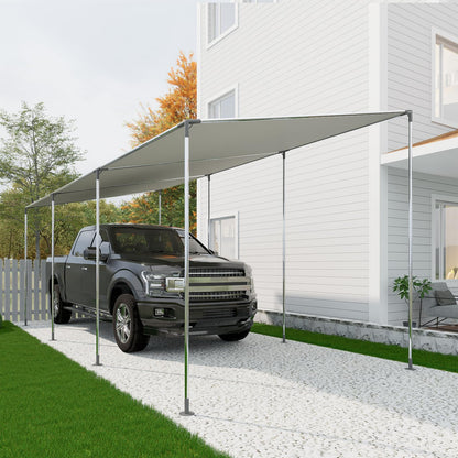 ICITYWALL 8 Leg Carport Kits，Slant Roof Canopy Fitting Kit with 1-3/8" ID, Galvanized Steel Carport Connectors, shed Frame kit DIY Project