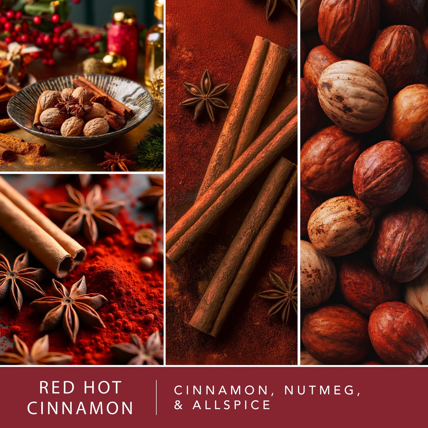 Scentsationals Christmas Wax Melts Holiday Favorites 4pk – Long Lasting, Strong Scent Melts for Warmers, Includes Red Hot Cinnamon, Woodland Spruce, Brown Butter Cookies, & Stay Cozy, 10oz (24 Cubes)