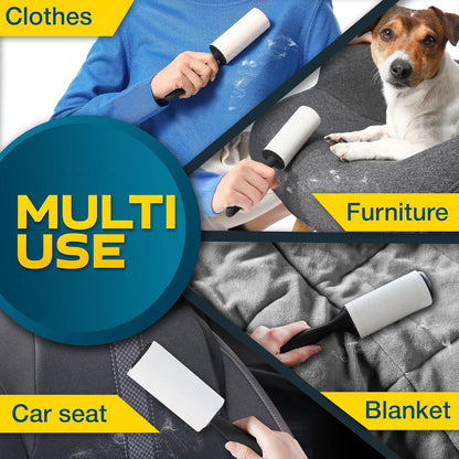 Skiennix Lint Rollers - Effective Pet Hair Remover for Couch, Clothes & Furniture | 5 Large Sticky Rollers