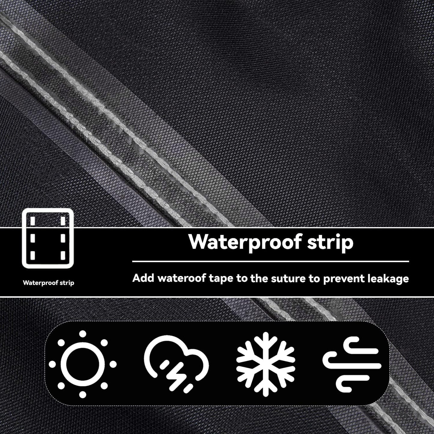 Skiennix Outdoor Prep Table Cover - Heavy Duty Waterproof Protection for Stainless Steel Tables | Black