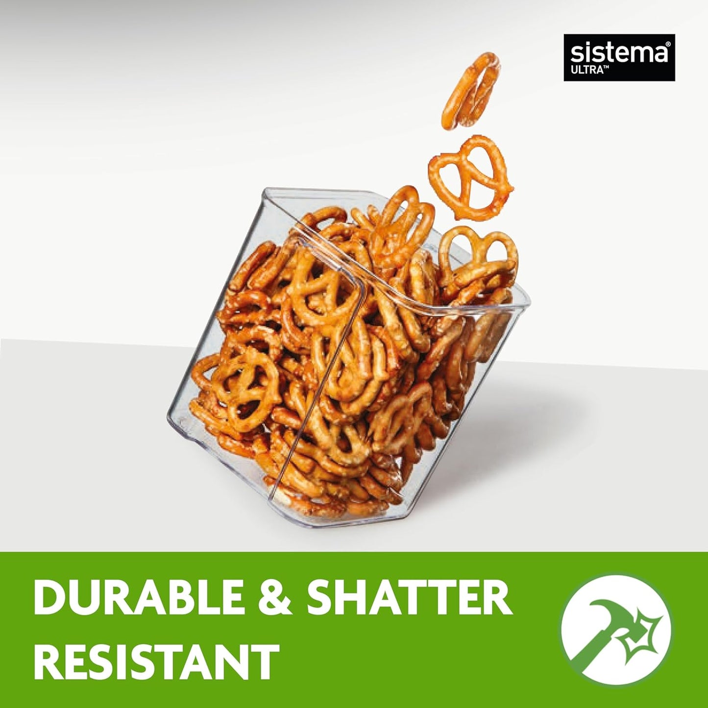 Sistema Tritan Ultra Airtight Storage Containers - 5-Pack Clear Stackable Food Storage, BPA-Free & Dishwasher Safe