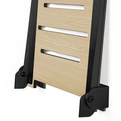 Seachrome 18 inch Silhouette Slimline Folding Wall Mount Shower Bench Seat, Urban Chic Seat with Matte Black Frame