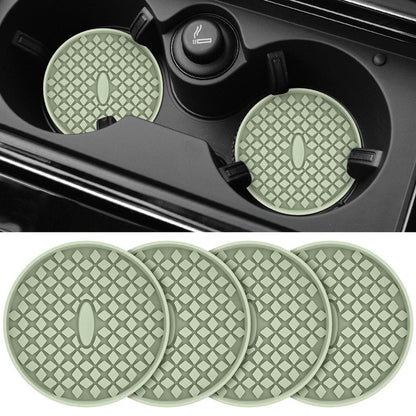 ME.FAN Car Cup Coasters [4 Pack] Silicone Car Coasters/Cup Mats, Non-Slip Recessed Car Interior Accessories Desert Sage