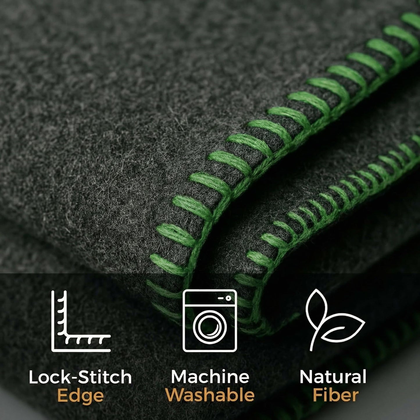 Wool Camping Blanket 10-Pack - 70% Wool Heavy-Duty Military Style Throw, Warm & Washable, Fire Retardant Cover for Emergency, Survival & Outdoor Use – For Camping, Car, Home & Hiking, Grey 66x90