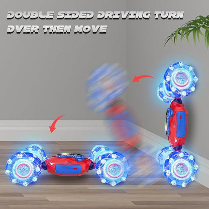 Remote Control Car Gesture Sensing RC Stunt Car 4 WD Transform Off Road for Rotating 2.4Ghz Hand Controlled Remote Control Twister Cars RC Cars for Kids Boys Girls Toy Gift Age 8 9 10 11 12 yr