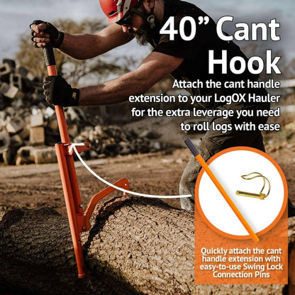 LogOX 3-in-1 Forestry Multitool, Firewood Harvesting Hand Tools, Reduce Back Strain and Heating Costs, Log Hauler, Cant Hook, and Timberjack, All-in-One (Patented & Made in USA)
