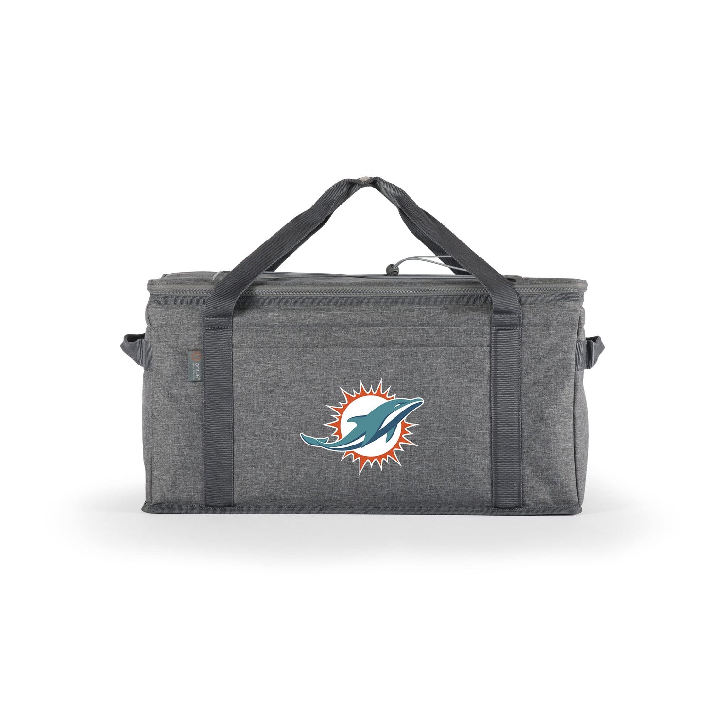 Picnic TIME NFL Miami Dolphins 64 Can Collapsible Insulated Cooler, (Heathered Gray)