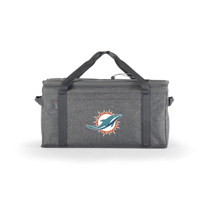 Picnic TIME NFL Miami Dolphins 64 Can Collapsible Insulated Cooler, (Heathered Gray)