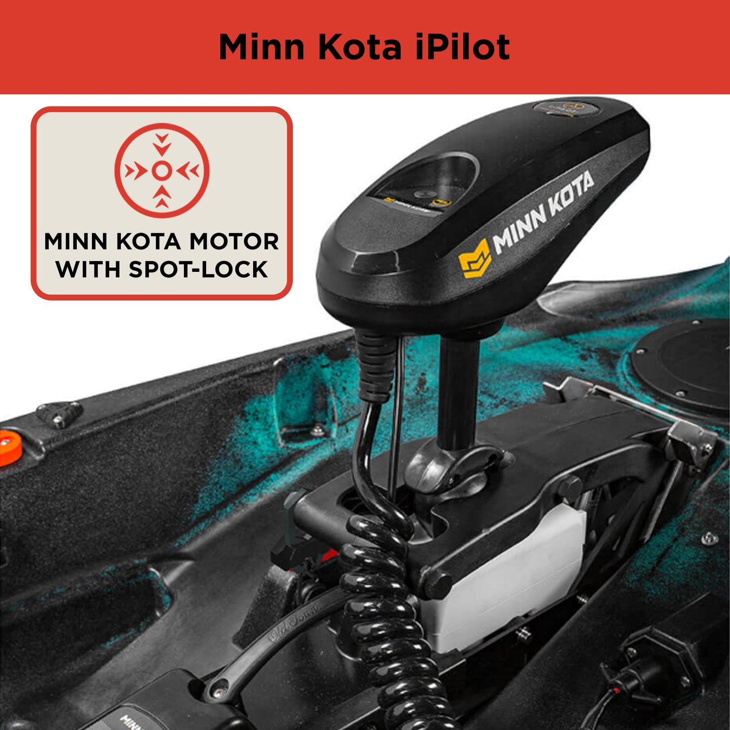 Old Town Sportsman AutoPilot 136 Motorized Fishing Kayak with Minn Kota Trolling Motor (Ember Camo)