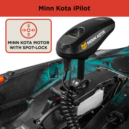 Old Town Sportsman AutoPilot 136 Motorized Fishing Kayak with Minn Kota Trolling Motor (Ember Camo)