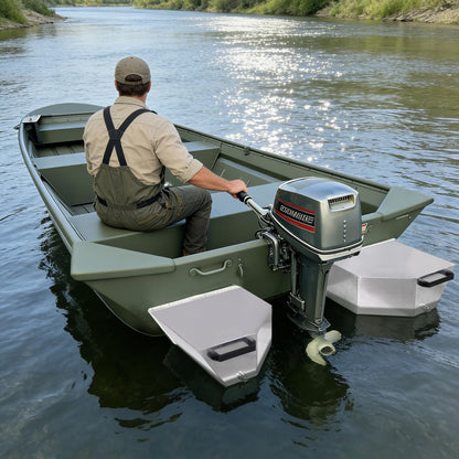 Oxphanor Boat Float Pods Pair Fits 17‘ - 18’ Boats, Portable Buoyancy Pods for Pontoon, Jon & Fishing Boats, Easy Install, UV Resistant
