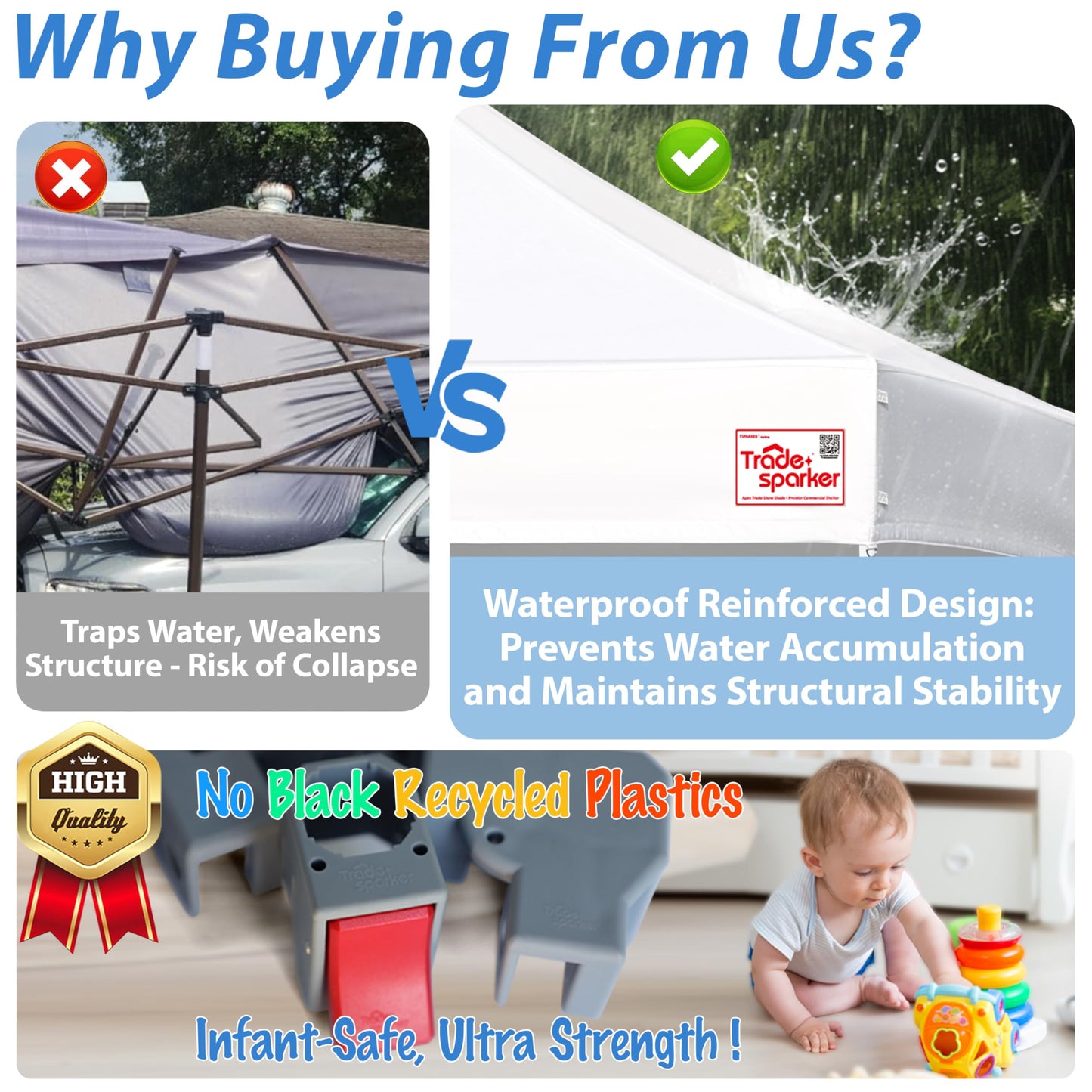 Tradesparker 10x10 Pop Up Canopy Tent,Commercial Movable Canopy with ApexCore LED&Rugged Casters-Instant Easy Setup Shelter Canopies with Weight Bags&Stakes for Outdoor Events Markets Vendors,Red