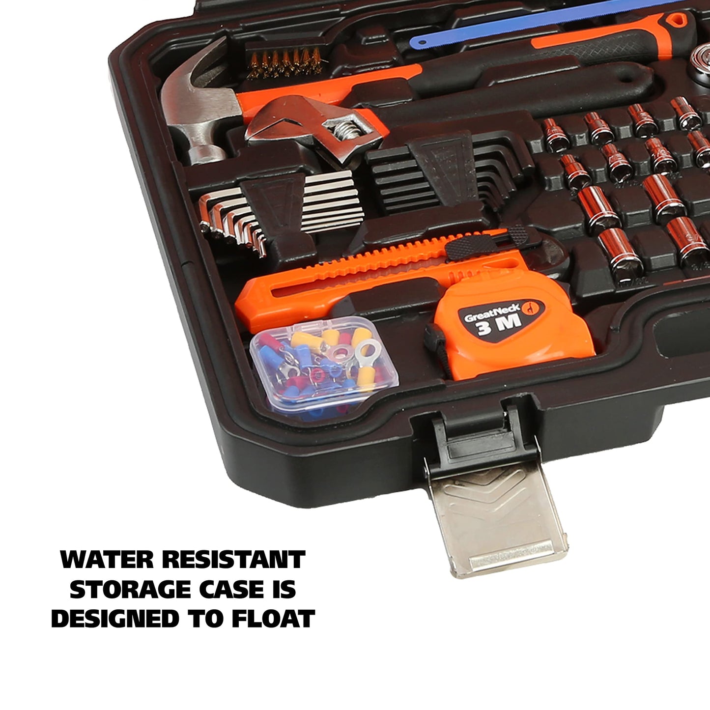 GreatNeck MS191 Mariner's Tool Set 191-Pc, Boat Tool Kit for Maintenance, Rust Resistant Boating Essentials, Includes Wrench, Socket, and Screwdriver Set