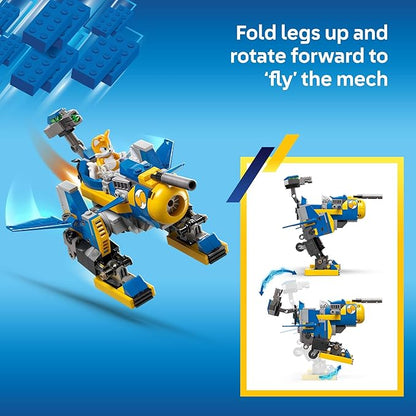 LEGO Sonic The Hedgehog Cyclone vs. Metal Sonic - Building Toy for Kids Boys and Girls Ages 8+ - Mech Suit with Minifigures for Pretend Play - Gift Idea for Birthdays - 77002