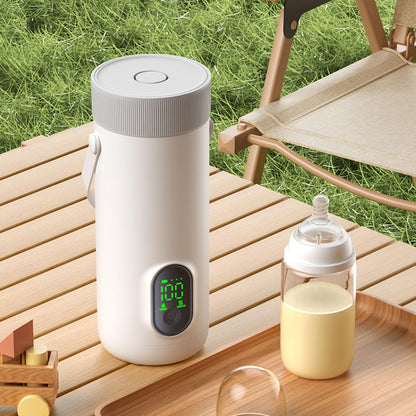 Dpofirs Portable Electric Kettle, 350ML Tea Coffee Hot Water Boiler, 27000mAh USB Rechargeable, Fast Boiling, Temperature Controls, for Camping Travel (US Plug)