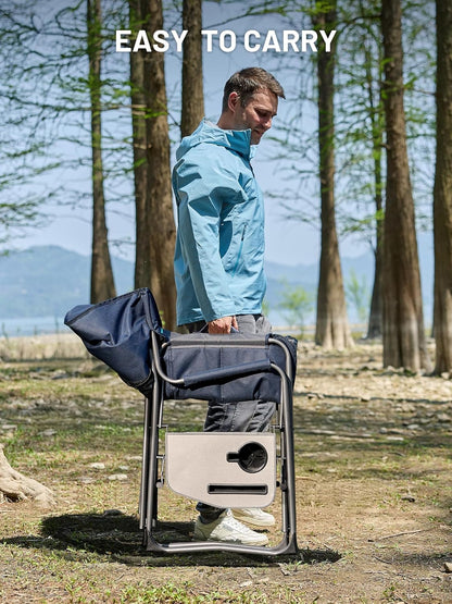 Timber Ridge Double Camping Chair - Heavy Duty Portable Loveseat for 2 | Supports 600 lbs - Blue