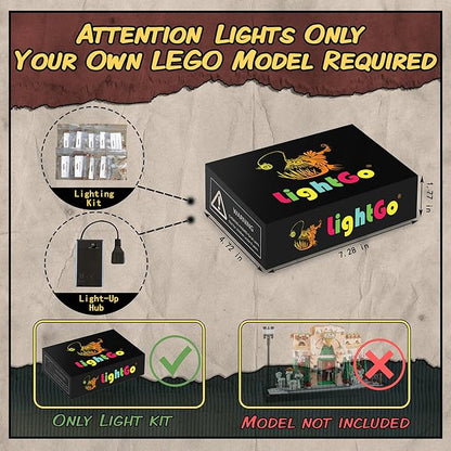LightGo LED Kit for Lego 10362 French Parisian Café Modular Building | Lighting Only-Bricks Set Not Included (Classic Version)