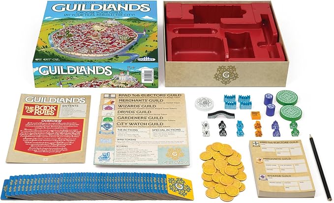 Guildlands - Choose Your Guild Lay Your Tiles Rebuild The City! - for 2 to 6 Players Ages 10 and up