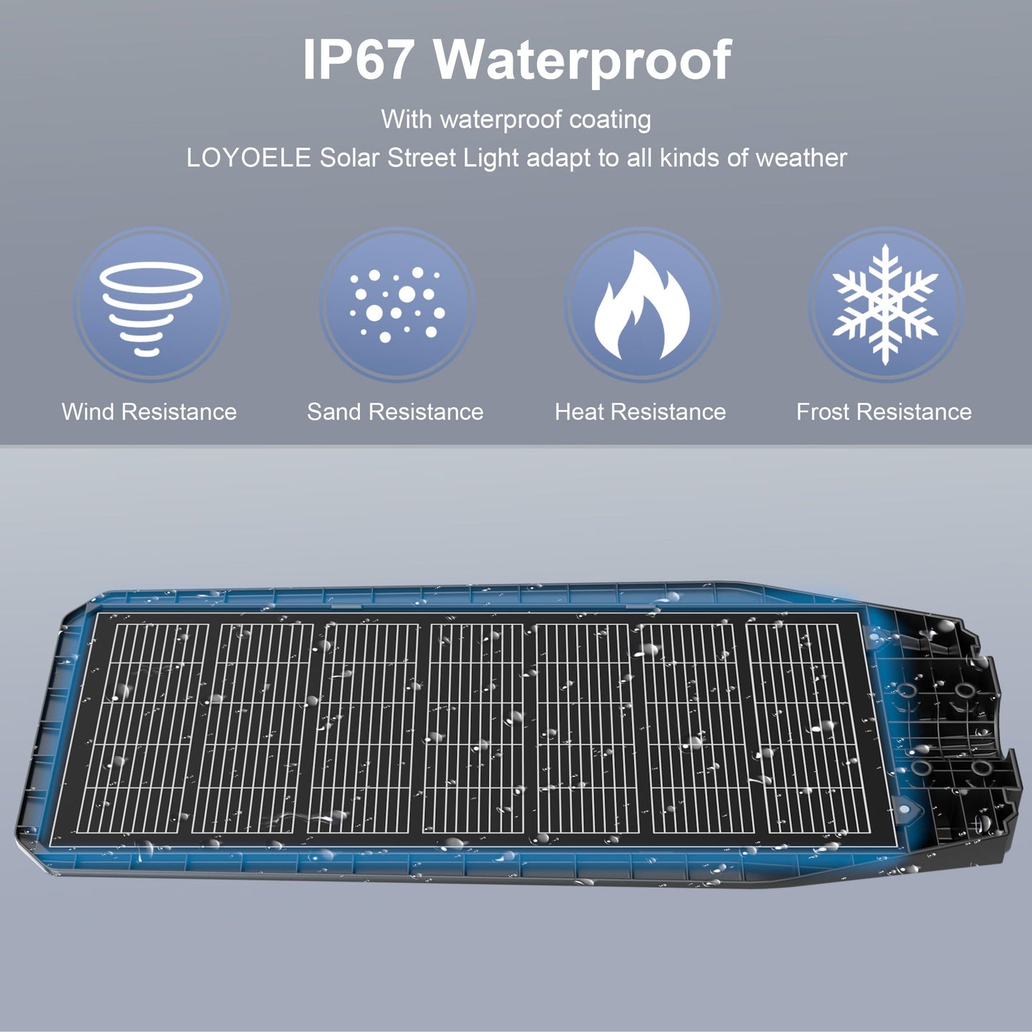 loyoele Solar Street Light Outdoor Waterproof Dusk to Dawn, 9800W Solar Parking Lot Lights Commercial Large Outdoor Flood Light Heavy Duty Solar Power with Motion Sensor for Yard Garden