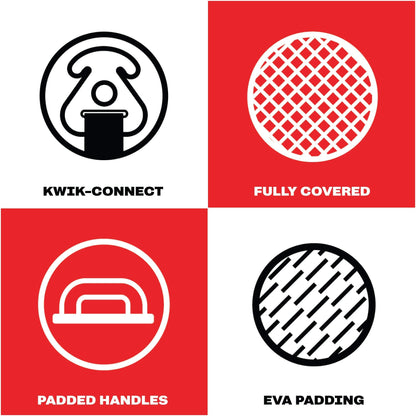 SportsStuff Bandwagon 2+2 Towable 1-4 Rider Tube for Boating and Water Sports, Kwik-Connect Tow, Heavy-Duty Full Nylon Cover and EVA Padding