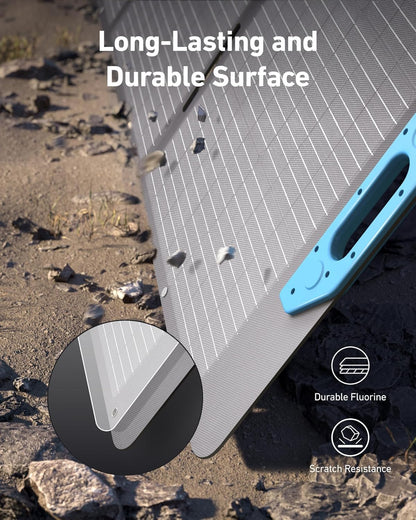 Anker SOLIX PS200 Solar Panel with Adjustable Kickstand, 200W Foldable Portable Solar Charger, IP67 Waterproof, 23% Higher Energy Conversion Efficiency, for Camping, RVs, and Blackouts（Renewed）
