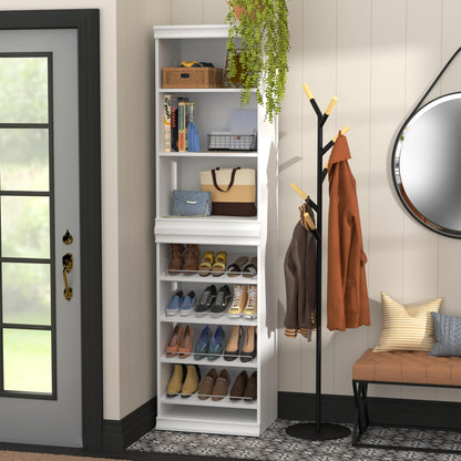ClosetMaid Modular Shelf & Shoe Storage System Kit, 15.91" D x 80.35" H x 21.38" W, White