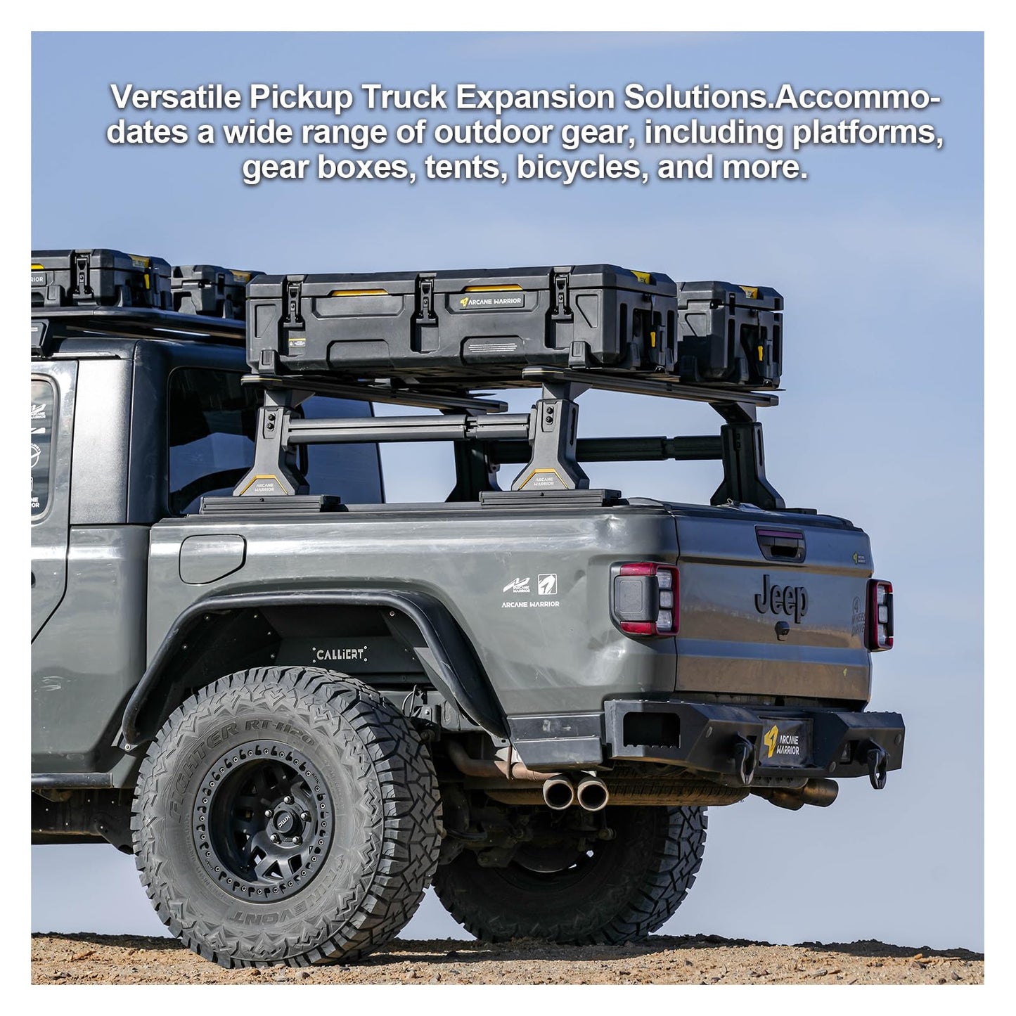 Tonneau Compatible Truck Bed Rack, Fits Tacoma, JT & Ranger, Aluminum Construction, 838 lbs Load Capacity, Anti-Theft & Easy Install