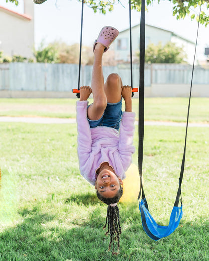 Adventure Line- Swing, 2 Soft Swings, 1 Super Twister, and 1 Sturdy Metal Monkey Bar
