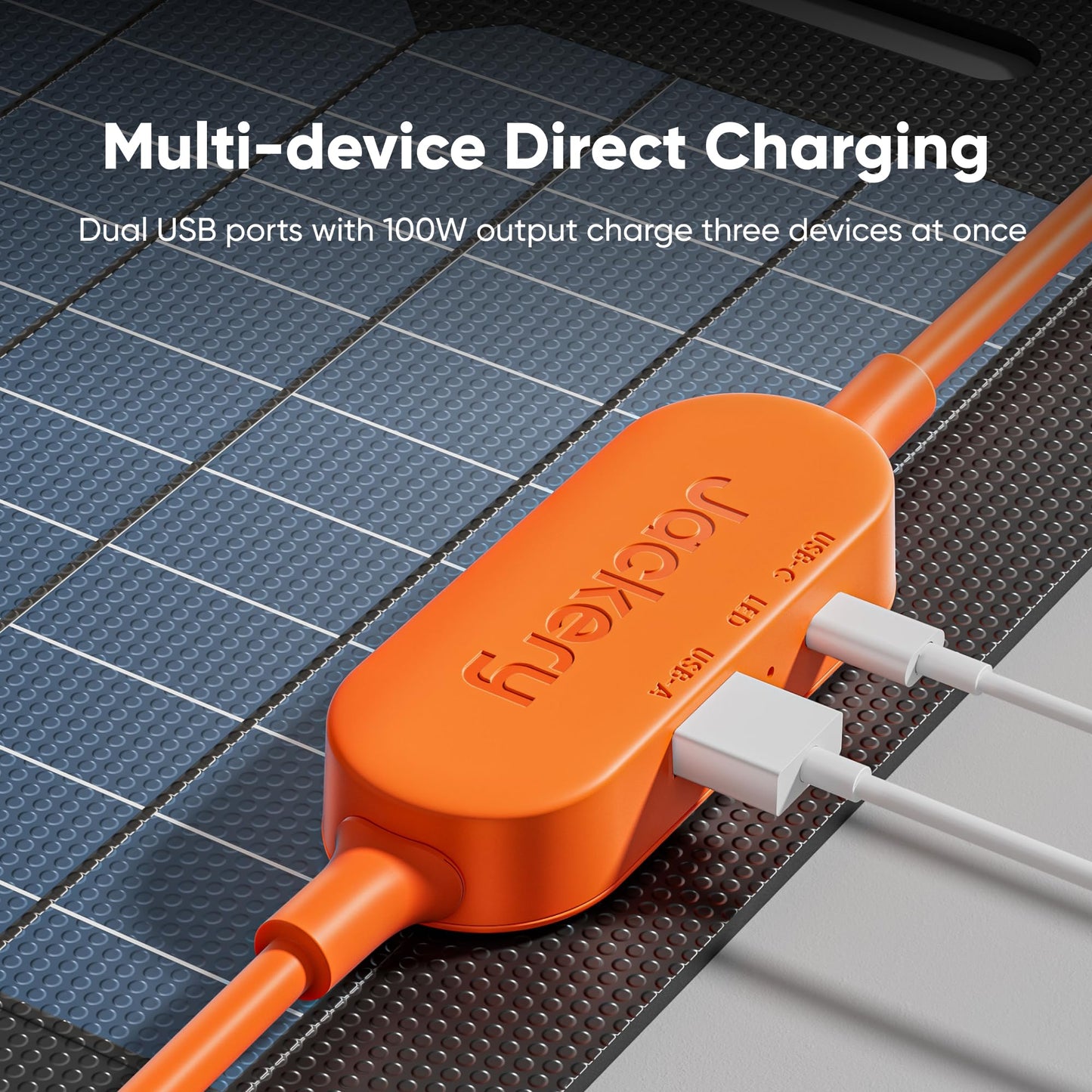 Jackery SolarSaga 100W Air Solar Panel, 23% Conversion Efficiency Bifacial Panels, IP65 Waterproof, Foldable and Portable Solar Charger for Power Stations, RVs, Camping, Off-Grid Life, and PV Charging