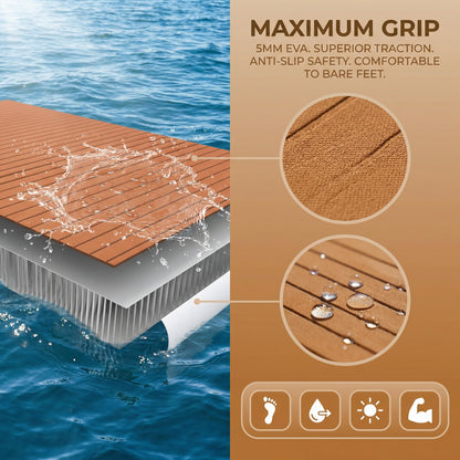 AIRMAT FACTORY Inflatable Gangway for Boats and Yachts, Durable, Quick - Inflating, Non-Slip Surface, Portable Inflatable Floating Dock Ramp, Easy Setup for Marine Use