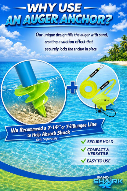 SandShark New MEGA-Sport Boat Anchor. Boat Anchor Kit w/Rip-Stop Padded Case, Easy to Adjust. Shallow Water Anchor Pole for Boat. Must Have Pontoon Boat Accessories, Converts from 4ft to 5ft 8in