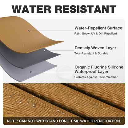 Winpull Heavy Duty Canvas Tarp 12x20 ft, 12oz (350 GSM) Polyester Canvas Water-Resistant Tarp with Rustproof Grommets, Tear-Resistant Outdoor Cover for Wood Piles, Camping, Trailer & Equipment
