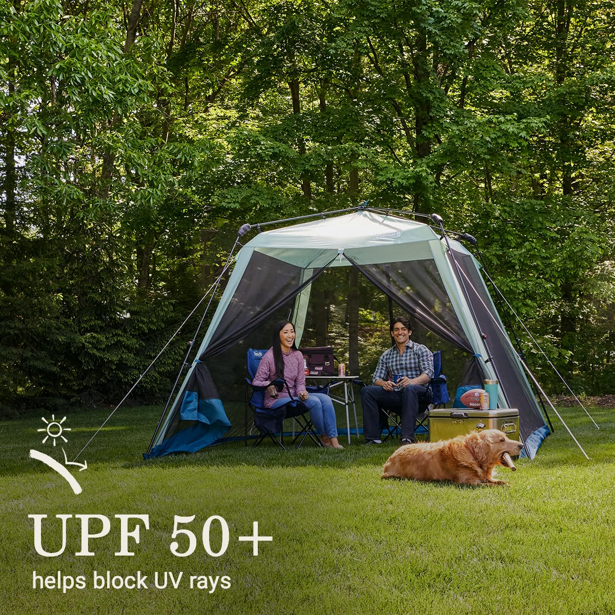 Coleman Skylodge Portable Screenhouse with 1-Minute Setup, Screened Gazebo for Bug-Free Lounging, Outdoor Sun Shade for Picnic, Events, Parties, Camping, & More