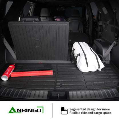 ANBINGO® Floor Mats & Backseat Cargo Liner for Kia Seltos 2024 2025 2026, TPE All Weather Mats 2024 2025 2026 Seltos S, LX, EX, X-Line, Cargo Tray in The Highest Position (Only for U.S.A. and Canada)