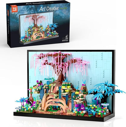 Micro Brick Tree of Life Building Set Creative Nature World Model 3D Wall Art Home Office Decoration or Table Display Collectible Display Set Ideas Gift Building Toy for AdultsTeens Ages 8+ Kids