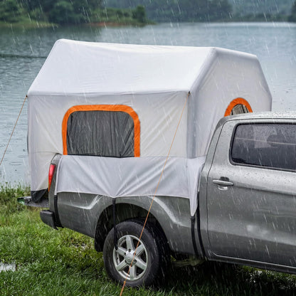 VEVOR Inflatable Pickup Truck Tent, 7.2 x 5.4 FT 3-Season Truck Bed Tent with Ventilated Mesh Windows, PU2000mm Waterproof Pickup Camping Tents for Outdoor Hiking Activities - Air Pump Included